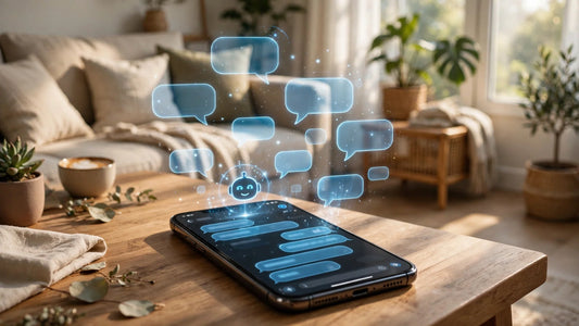 Smartphone showing the Doubao AI assistant app in a sunny living room