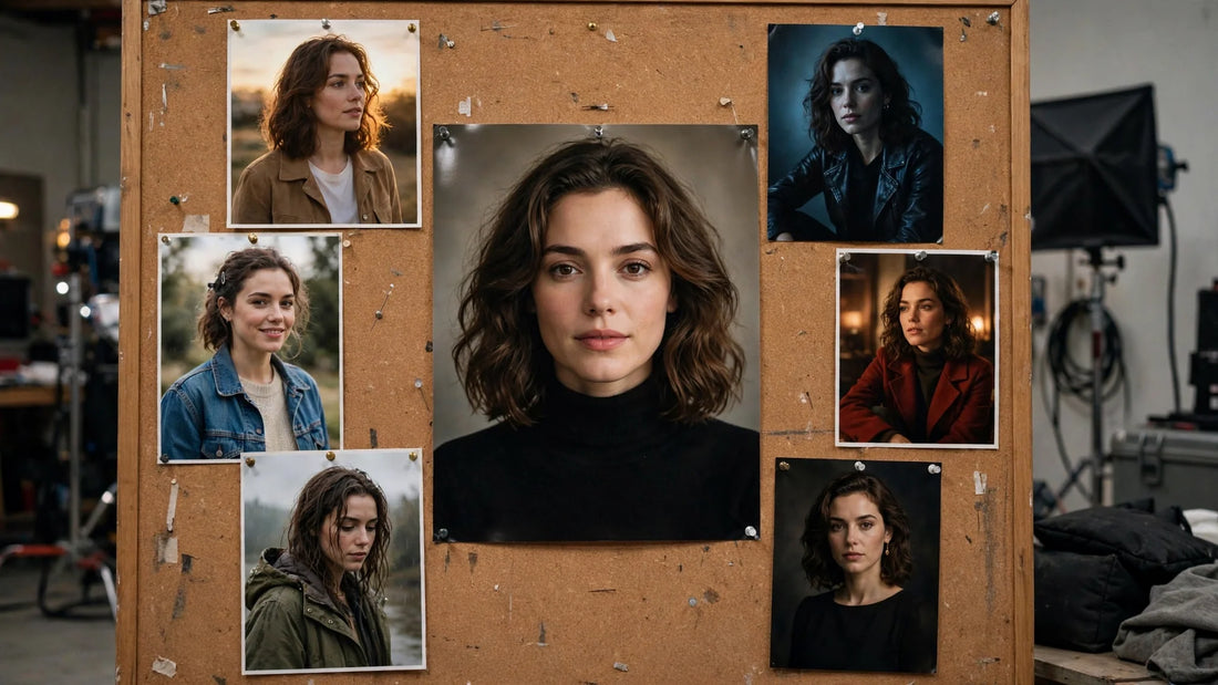 AI video multi-reference board keeping a character consistent across scenes